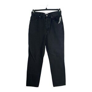 Pacsun Womens Jeans Adult Size 28 Dad Jean Black Button Fly High Rise NEW